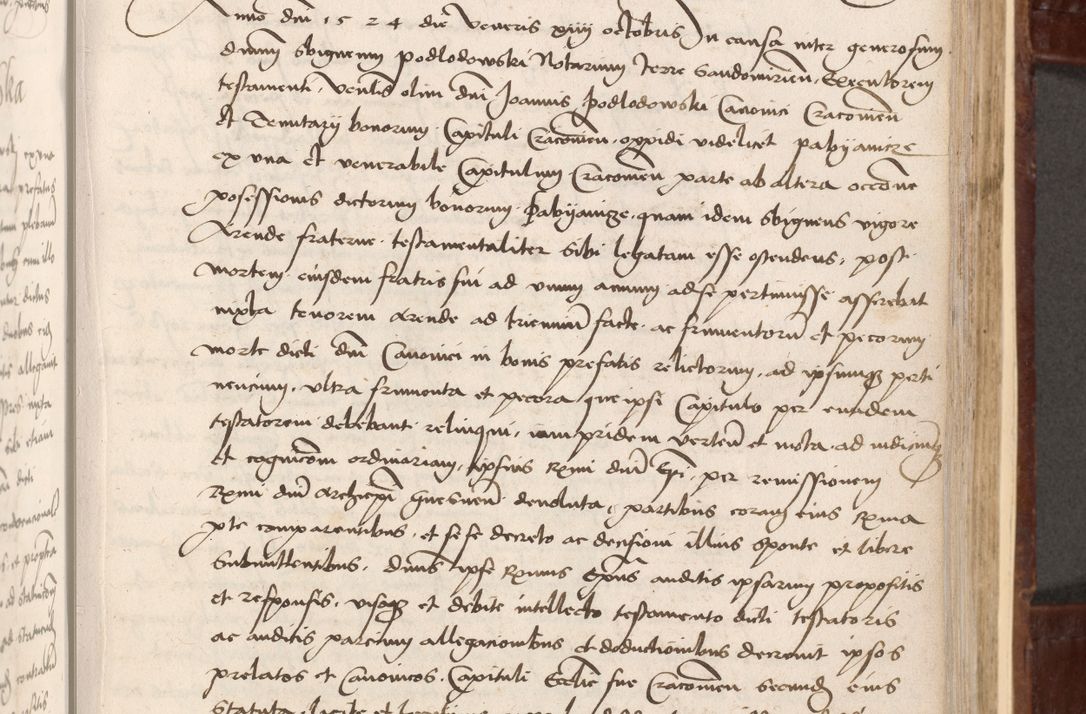 Zdjęcie nr 95 dla obiektu archiwalnego: Volumen I-um actorum coram R. D. Petro Tomicki, episcopo Cracoviensi et Regni Poloniae Vicecancellario, annoru 1524 a mense Aprili, 1525, 1526, 1527, 1528 et 1529 inclusive, quoeum indicem ad finem eiusdem voluminis videre licet.