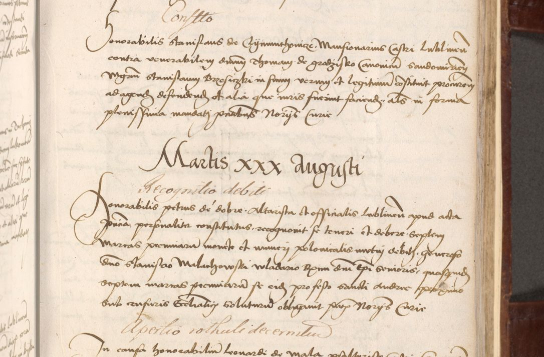 Zdjęcie nr 81 dla obiektu archiwalnego: Volumen I-um actorum coram R. D. Petro Tomicki, episcopo Cracoviensi et Regni Poloniae Vicecancellario, annoru 1524 a mense Aprili, 1525, 1526, 1527, 1528 et 1529 inclusive, quoeum indicem ad finem eiusdem voluminis videre licet.