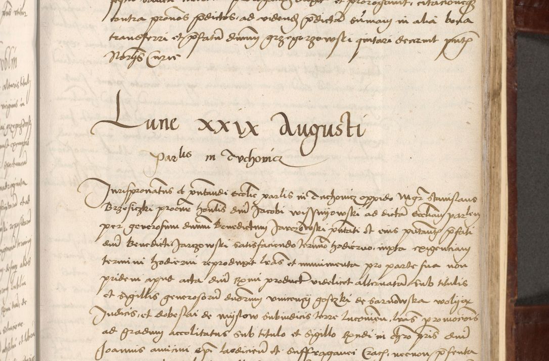 Zdjęcie nr 77 dla obiektu archiwalnego: Volumen I-um actorum coram R. D. Petro Tomicki, episcopo Cracoviensi et Regni Poloniae Vicecancellario, annoru 1524 a mense Aprili, 1525, 1526, 1527, 1528 et 1529 inclusive, quoeum indicem ad finem eiusdem voluminis videre licet.