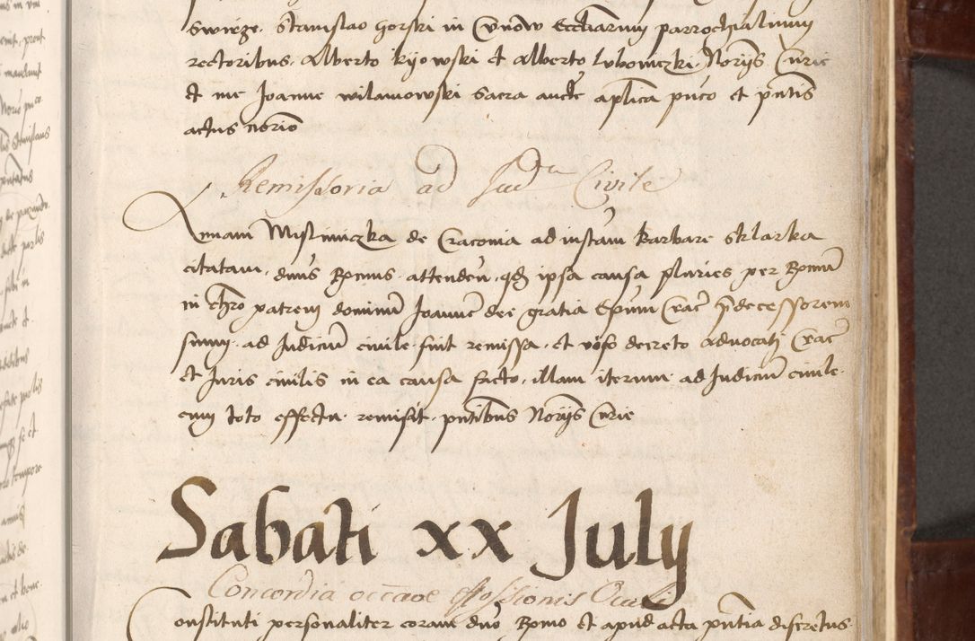 Zdjęcie nr 55 dla obiektu archiwalnego: Volumen I-um actorum coram R. D. Petro Tomicki, episcopo Cracoviensi et Regni Poloniae Vicecancellario, annoru 1524 a mense Aprili, 1525, 1526, 1527, 1528 et 1529 inclusive, quoeum indicem ad finem eiusdem voluminis videre licet.