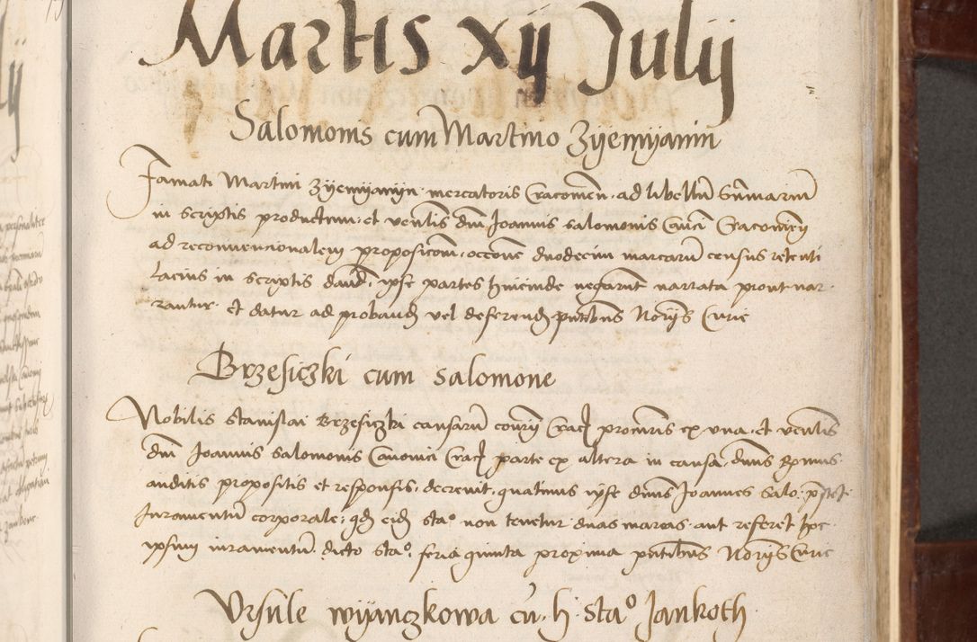 Zdjęcie nr 49 dla obiektu archiwalnego: Volumen I-um actorum coram R. D. Petro Tomicki, episcopo Cracoviensi et Regni Poloniae Vicecancellario, annoru 1524 a mense Aprili, 1525, 1526, 1527, 1528 et 1529 inclusive, quoeum indicem ad finem eiusdem voluminis videre licet.