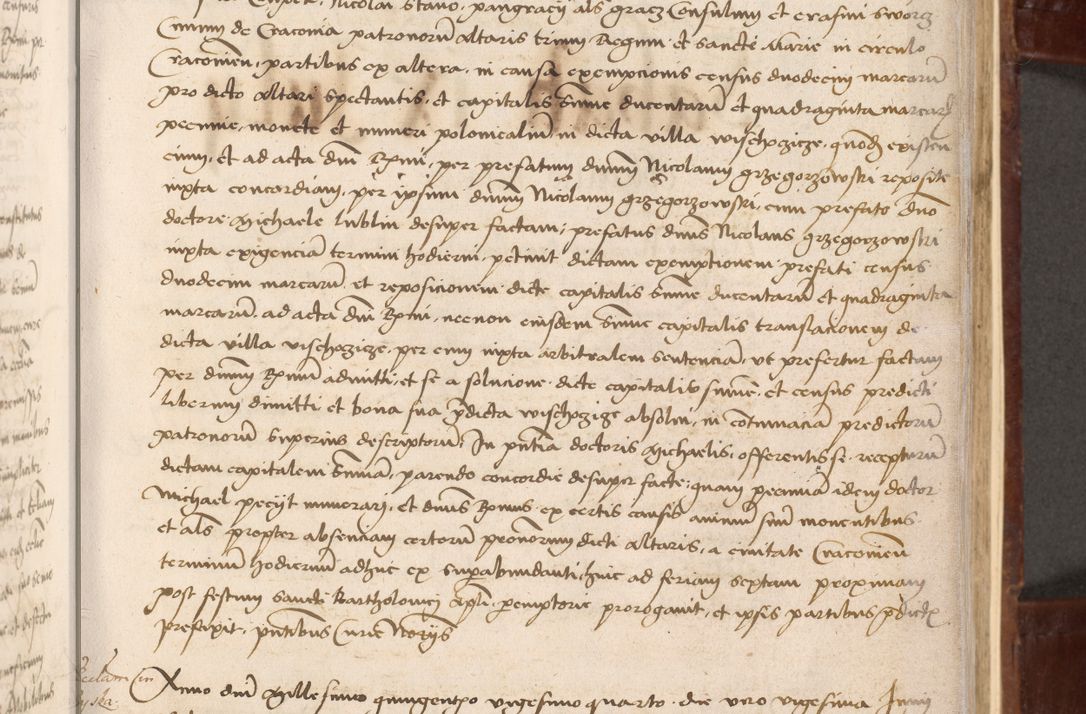 Zdjęcie nr 47 dla obiektu archiwalnego: Volumen I-um actorum coram R. D. Petro Tomicki, episcopo Cracoviensi et Regni Poloniae Vicecancellario, annoru 1524 a mense Aprili, 1525, 1526, 1527, 1528 et 1529 inclusive, quoeum indicem ad finem eiusdem voluminis videre licet.