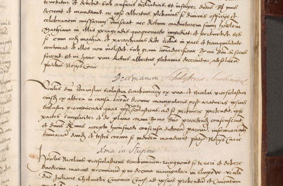 Zdjęcie nr 45 dla obiektu archiwalnego: Volumen I-um actorum coram R. D. Petro Tomicki, episcopo Cracoviensi et Regni Poloniae Vicecancellario, annoru 1524 a mense Aprili, 1525, 1526, 1527, 1528 et 1529 inclusive, quoeum indicem ad finem eiusdem voluminis videre licet.
