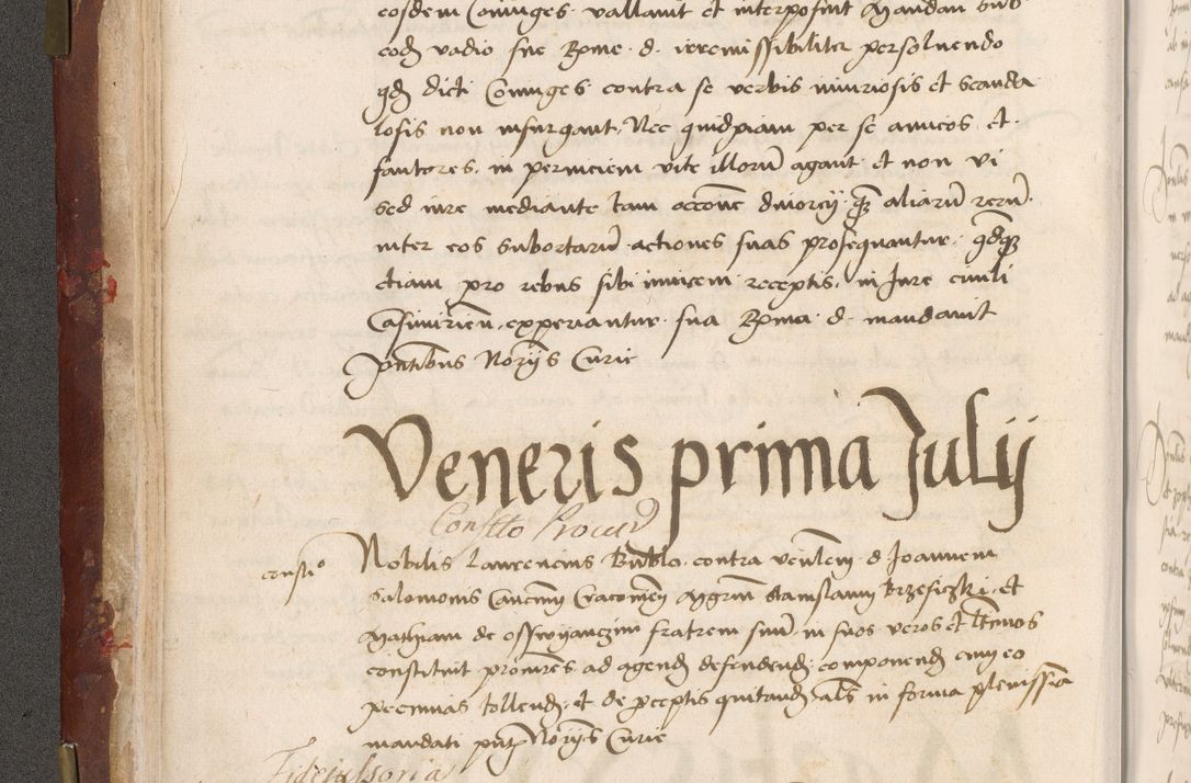 Zdjęcie nr 42 dla obiektu archiwalnego: Volumen I-um actorum coram R. D. Petro Tomicki, episcopo Cracoviensi et Regni Poloniae Vicecancellario, annoru 1524 a mense Aprili, 1525, 1526, 1527, 1528 et 1529 inclusive, quoeum indicem ad finem eiusdem voluminis videre licet.