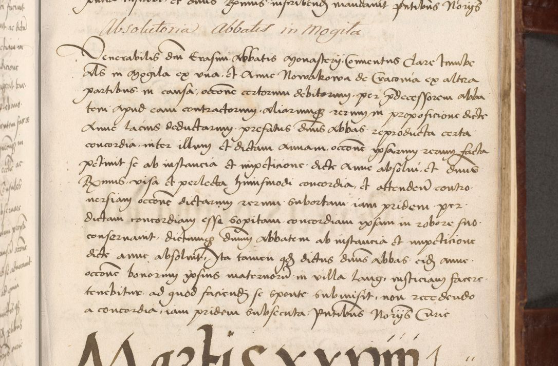 Zdjęcie nr 41 dla obiektu archiwalnego: Volumen I-um actorum coram R. D. Petro Tomicki, episcopo Cracoviensi et Regni Poloniae Vicecancellario, annoru 1524 a mense Aprili, 1525, 1526, 1527, 1528 et 1529 inclusive, quoeum indicem ad finem eiusdem voluminis videre licet.