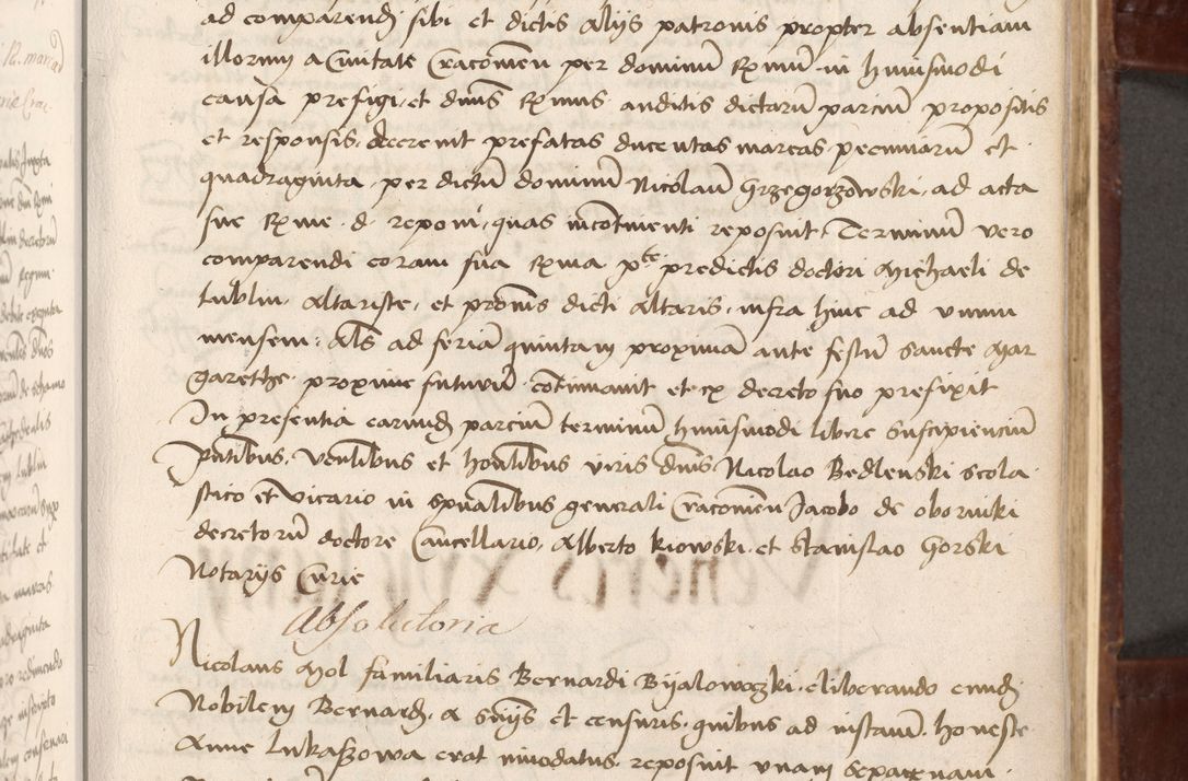 Zdjęcie nr 37 dla obiektu archiwalnego: Volumen I-um actorum coram R. D. Petro Tomicki, episcopo Cracoviensi et Regni Poloniae Vicecancellario, annoru 1524 a mense Aprili, 1525, 1526, 1527, 1528 et 1529 inclusive, quoeum indicem ad finem eiusdem voluminis videre licet.