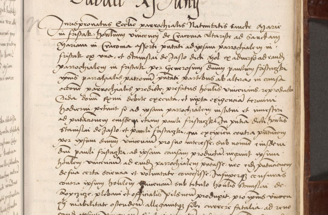 Zdjęcie nr 35 dla obiektu archiwalnego: Volumen I-um actorum coram R. D. Petro Tomicki, episcopo Cracoviensi et Regni Poloniae Vicecancellario, annoru 1524 a mense Aprili, 1525, 1526, 1527, 1528 et 1529 inclusive, quoeum indicem ad finem eiusdem voluminis videre licet.
