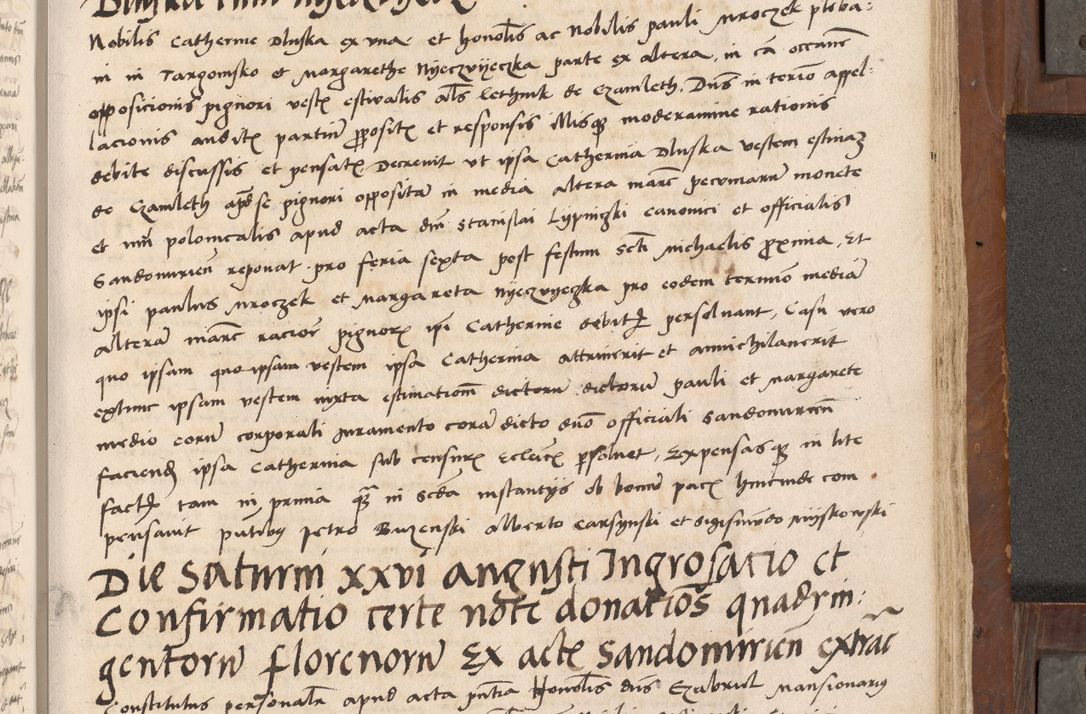 Zdjęcie nr 416 dla obiektu archiwalnego: Volumen II-um actorum coram R. D. Petro Tomicki, episcopo Cracoviensi et Regni Poloniae Vicecancellario, per A. D. 1530 et 1531 inclusive acticatorum, quorum indicem ad finem praesentis voluminis adnotatum videre est.