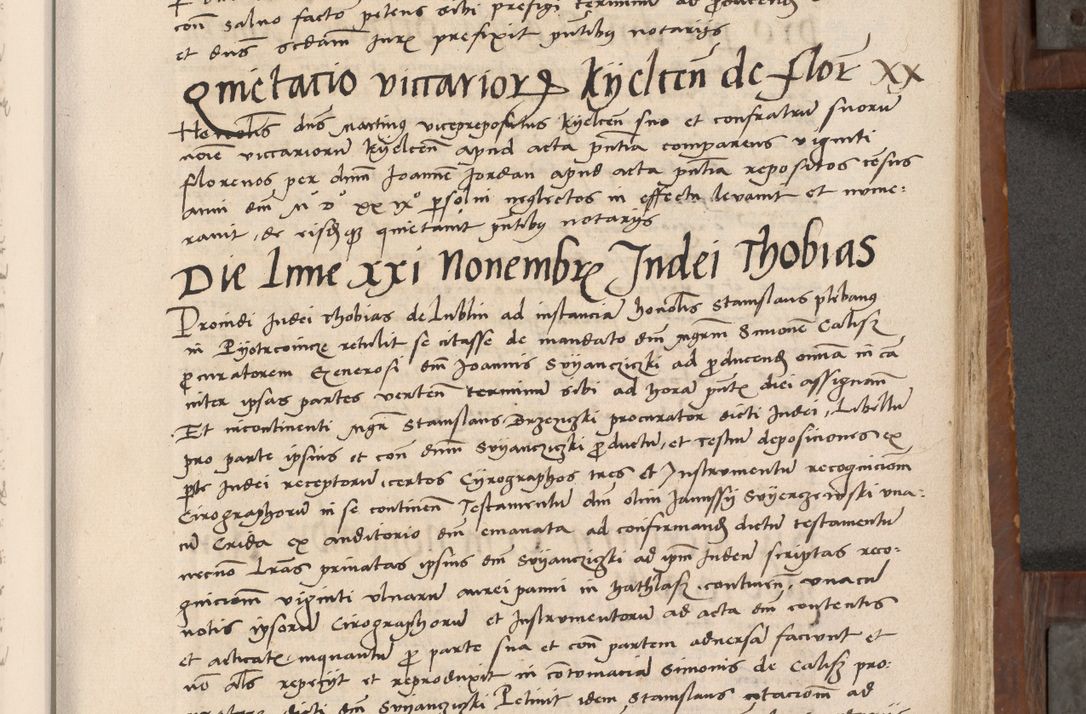 Zdjęcie nr 238 dla obiektu archiwalnego: Volumen II-um actorum coram R. D. Petro Tomicki, episcopo Cracoviensi et Regni Poloniae Vicecancellario, per A. D. 1530 et 1531 inclusive acticatorum, quorum indicem ad finem praesentis voluminis adnotatum videre est.