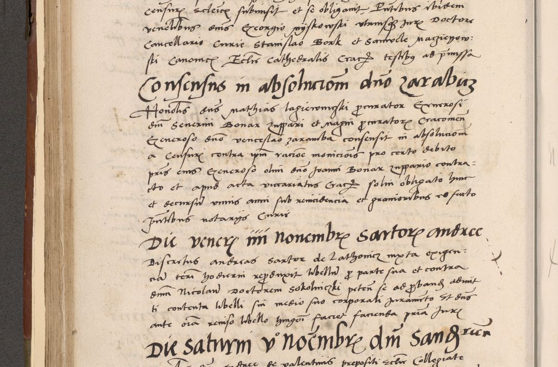 Zdjęcie nr 221 dla obiektu archiwalnego: Volumen II-um actorum coram R. D. Petro Tomicki, episcopo Cracoviensi et Regni Poloniae Vicecancellario, per A. D. 1530 et 1531 inclusive acticatorum, quorum indicem ad finem praesentis voluminis adnotatum videre est.