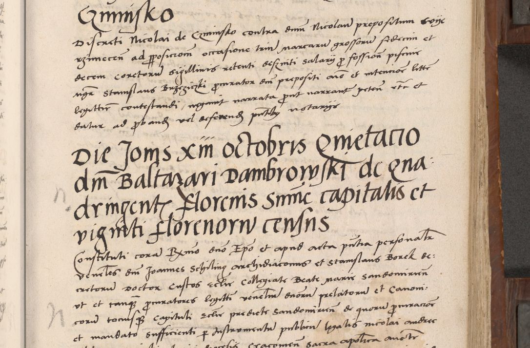 Zdjęcie nr 204 dla obiektu archiwalnego: Volumen II-um actorum coram R. D. Petro Tomicki, episcopo Cracoviensi et Regni Poloniae Vicecancellario, per A. D. 1530 et 1531 inclusive acticatorum, quorum indicem ad finem praesentis voluminis adnotatum videre est.