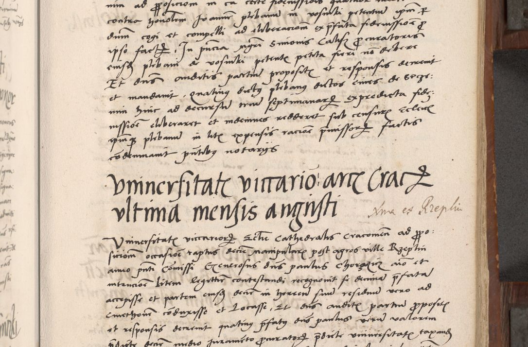Zdjęcie nr 170 dla obiektu archiwalnego: Volumen II-um actorum coram R. D. Petro Tomicki, episcopo Cracoviensi et Regni Poloniae Vicecancellario, per A. D. 1530 et 1531 inclusive acticatorum, quorum indicem ad finem praesentis voluminis adnotatum videre est.