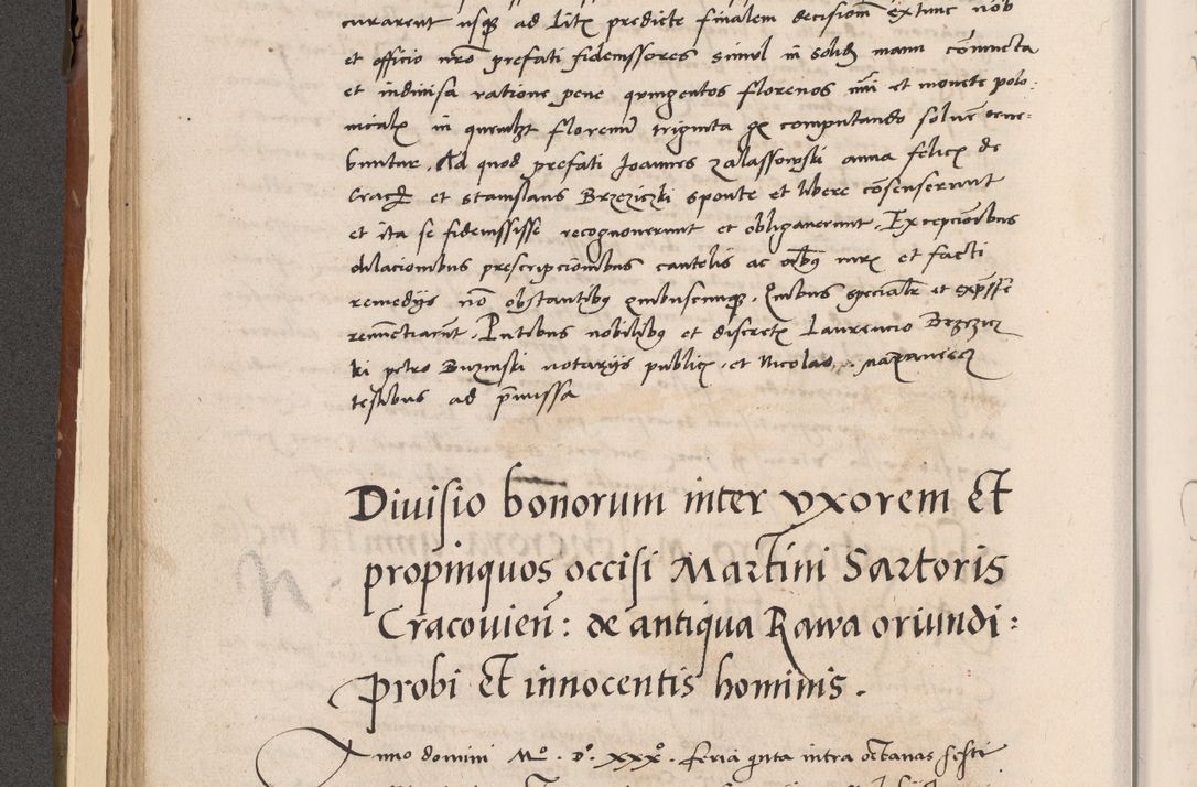 Zdjęcie nr 147 dla obiektu archiwalnego: Volumen II-um actorum coram R. D. Petro Tomicki, episcopo Cracoviensi et Regni Poloniae Vicecancellario, per A. D. 1530 et 1531 inclusive acticatorum, quorum indicem ad finem praesentis voluminis adnotatum videre est.