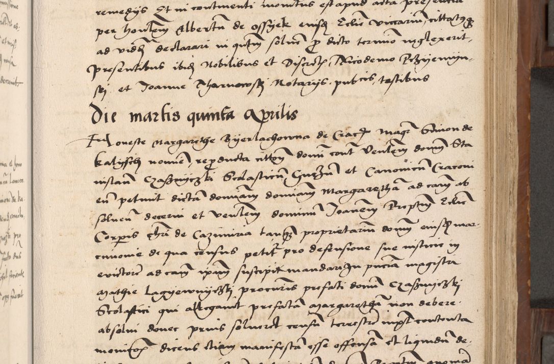Zdjęcie nr 96 dla obiektu archiwalnego: Volumen II-um actorum coram R. D. Petro Tomicki, episcopo Cracoviensi et Regni Poloniae Vicecancellario, per A. D. 1530 et 1531 inclusive acticatorum, quorum indicem ad finem praesentis voluminis adnotatum videre est.