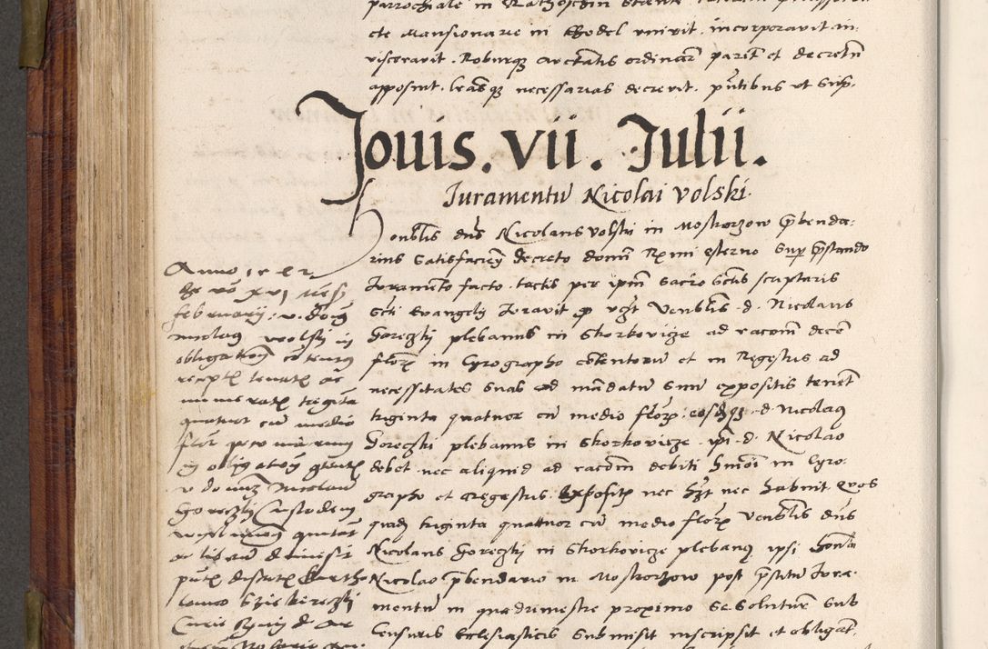 Zdjęcie nr 399 dla obiektu archiwalnego: Acta actorum coram R. D. Petro de Gamratis, nominati archiepiscopi Gnesnensis, episcopi Cracoviensis per annos 1541 et 1542 acticatorum, praesidente tunc curiase suae R. D. Bartholomaeo Gantkowski, canonico Cracoviensi, Posnaniensi cancellario, parochialis in Konopisca etc. rectore.