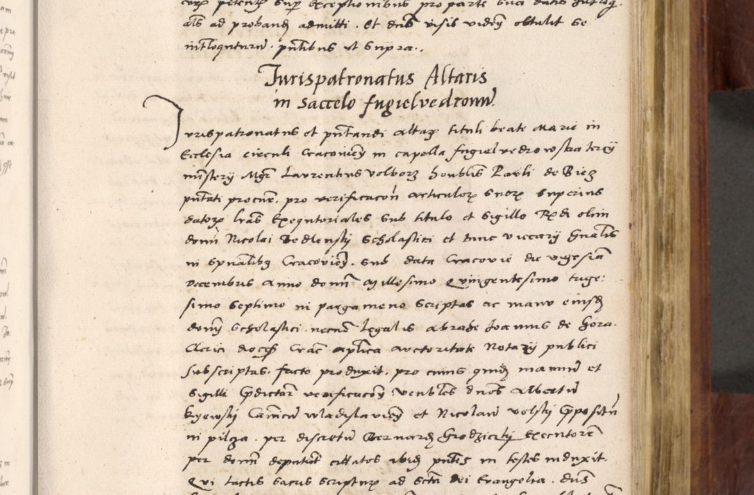 Zdjęcie nr 392 dla obiektu archiwalnego: Acta actorum coram R. D. Petro de Gamratis, nominati archiepiscopi Gnesnensis, episcopi Cracoviensis per annos 1541 et 1542 acticatorum, praesidente tunc curiase suae R. D. Bartholomaeo Gantkowski, canonico Cracoviensi, Posnaniensi cancellario, parochialis in Konopisca etc. rectore.