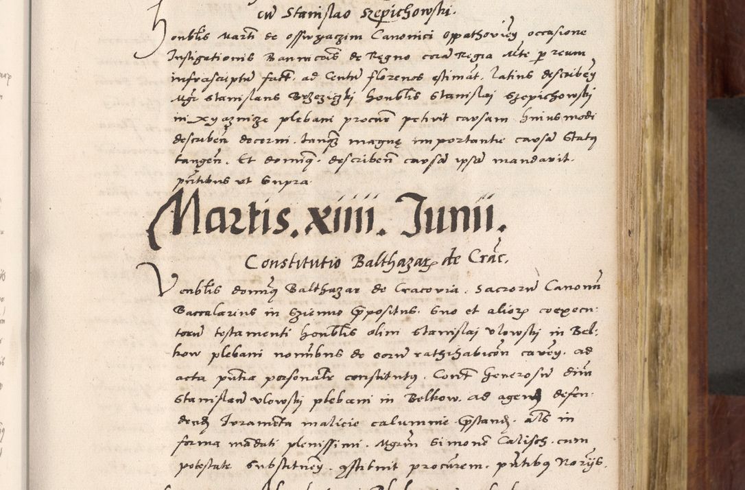 Zdjęcie nr 346 dla obiektu archiwalnego: Acta actorum coram R. D. Petro de Gamratis, nominati archiepiscopi Gnesnensis, episcopi Cracoviensis per annos 1541 et 1542 acticatorum, praesidente tunc curiase suae R. D. Bartholomaeo Gantkowski, canonico Cracoviensi, Posnaniensi cancellario, parochialis in Konopisca etc. rectore.