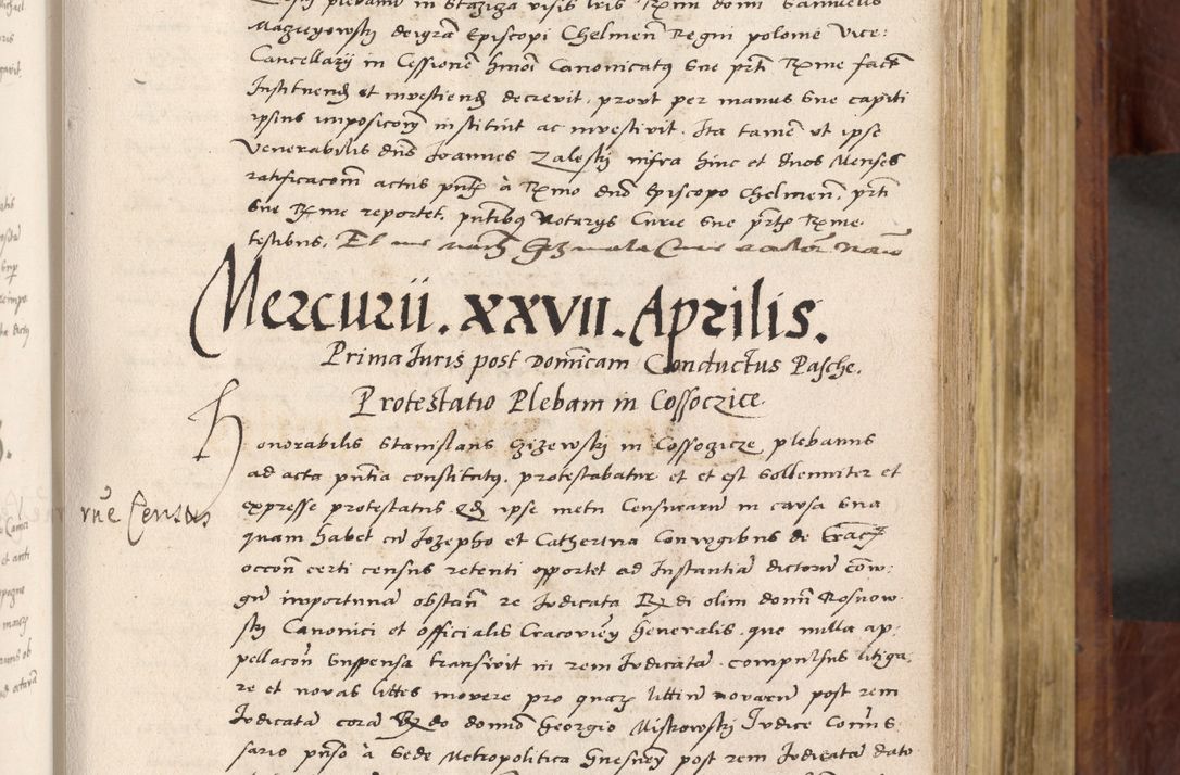 Zdjęcie nr 228 dla obiektu archiwalnego: Acta actorum coram R. D. Petro de Gamratis, nominati archiepiscopi Gnesnensis, episcopi Cracoviensis per annos 1541 et 1542 acticatorum, praesidente tunc curiase suae R. D. Bartholomaeo Gantkowski, canonico Cracoviensi, Posnaniensi cancellario, parochialis in Konopisca etc. rectore.