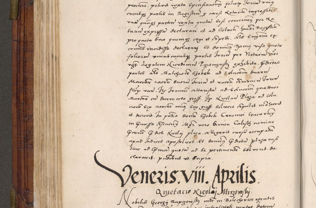 Zdjęcie nr 217 dla obiektu archiwalnego: Acta actorum coram R. D. Petro de Gamratis, nominati archiepiscopi Gnesnensis, episcopi Cracoviensis per annos 1541 et 1542 acticatorum, praesidente tunc curiase suae R. D. Bartholomaeo Gantkowski, canonico Cracoviensi, Posnaniensi cancellario, parochialis in Konopisca etc. rectore.