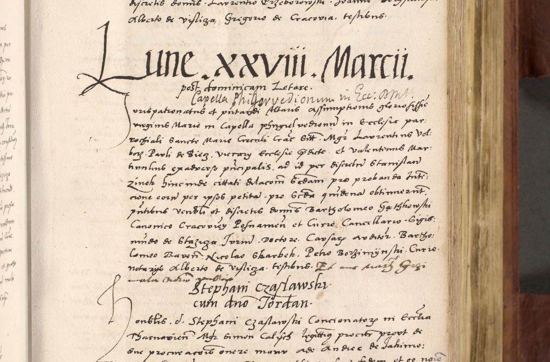 Zdjęcie nr 172 dla obiektu archiwalnego: Acta actorum coram R. D. Petro de Gamratis, nominati archiepiscopi Gnesnensis, episcopi Cracoviensis per annos 1541 et 1542 acticatorum, praesidente tunc curiase suae R. D. Bartholomaeo Gantkowski, canonico Cracoviensi, Posnaniensi cancellario, parochialis in Konopisca etc. rectore.