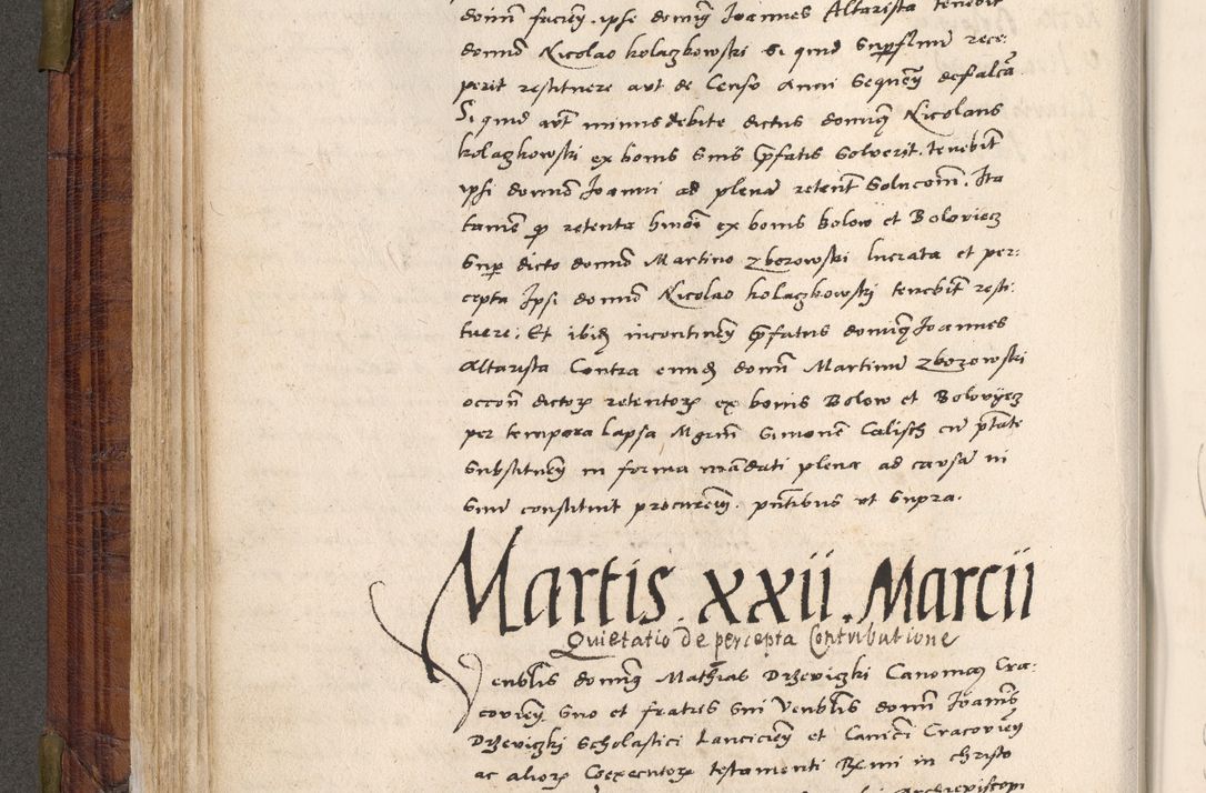 Zdjęcie nr 161 dla obiektu archiwalnego: Acta actorum coram R. D. Petro de Gamratis, nominati archiepiscopi Gnesnensis, episcopi Cracoviensis per annos 1541 et 1542 acticatorum, praesidente tunc curiase suae R. D. Bartholomaeo Gantkowski, canonico Cracoviensi, Posnaniensi cancellario, parochialis in Konopisca etc. rectore.