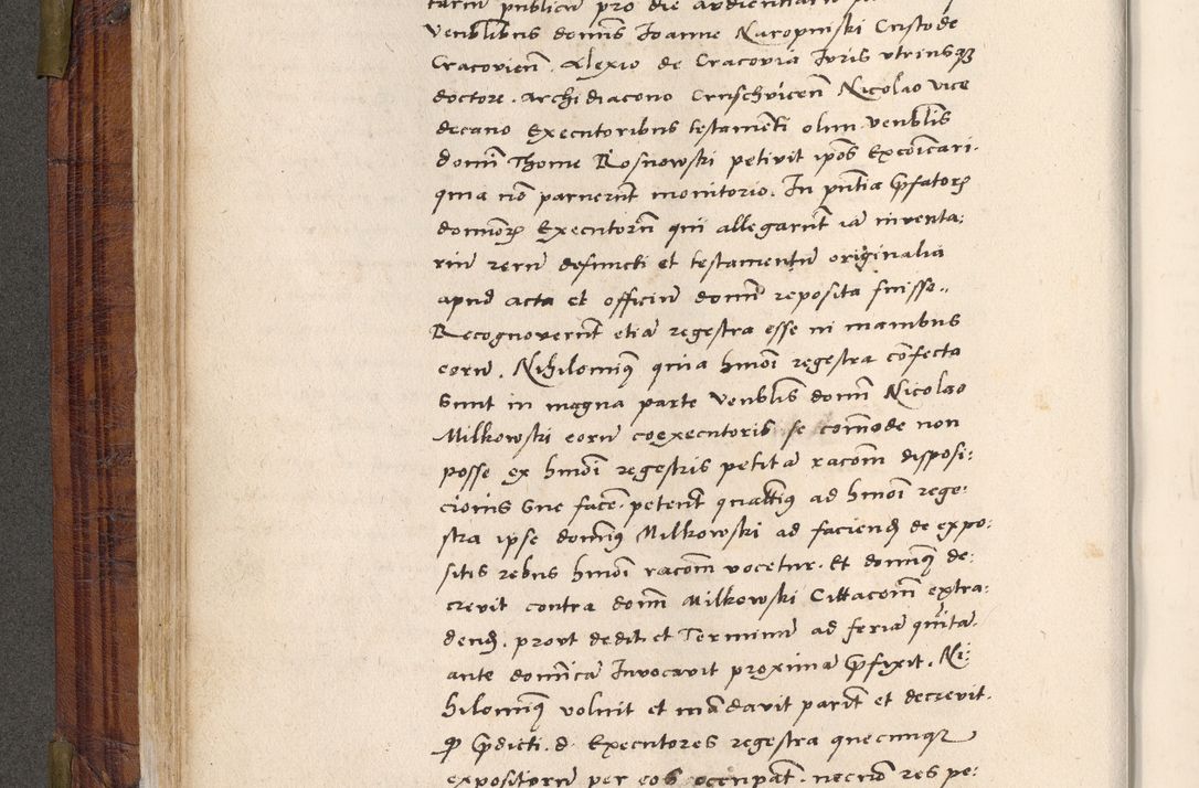 Zdjęcie nr 95 dla obiektu archiwalnego: Acta actorum coram R. D. Petro de Gamratis, nominati archiepiscopi Gnesnensis, episcopi Cracoviensis per annos 1541 et 1542 acticatorum, praesidente tunc curiase suae R. D. Bartholomaeo Gantkowski, canonico Cracoviensi, Posnaniensi cancellario, parochialis in Konopisca etc. rectore.
