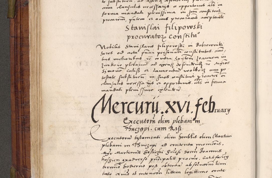 Zdjęcie nr 97 dla obiektu archiwalnego: Acta actorum coram R. D. Petro de Gamratis, nominati archiepiscopi Gnesnensis, episcopi Cracoviensis per annos 1541 et 1542 acticatorum, praesidente tunc curiase suae R. D. Bartholomaeo Gantkowski, canonico Cracoviensi, Posnaniensi cancellario, parochialis in Konopisca etc. rectore.