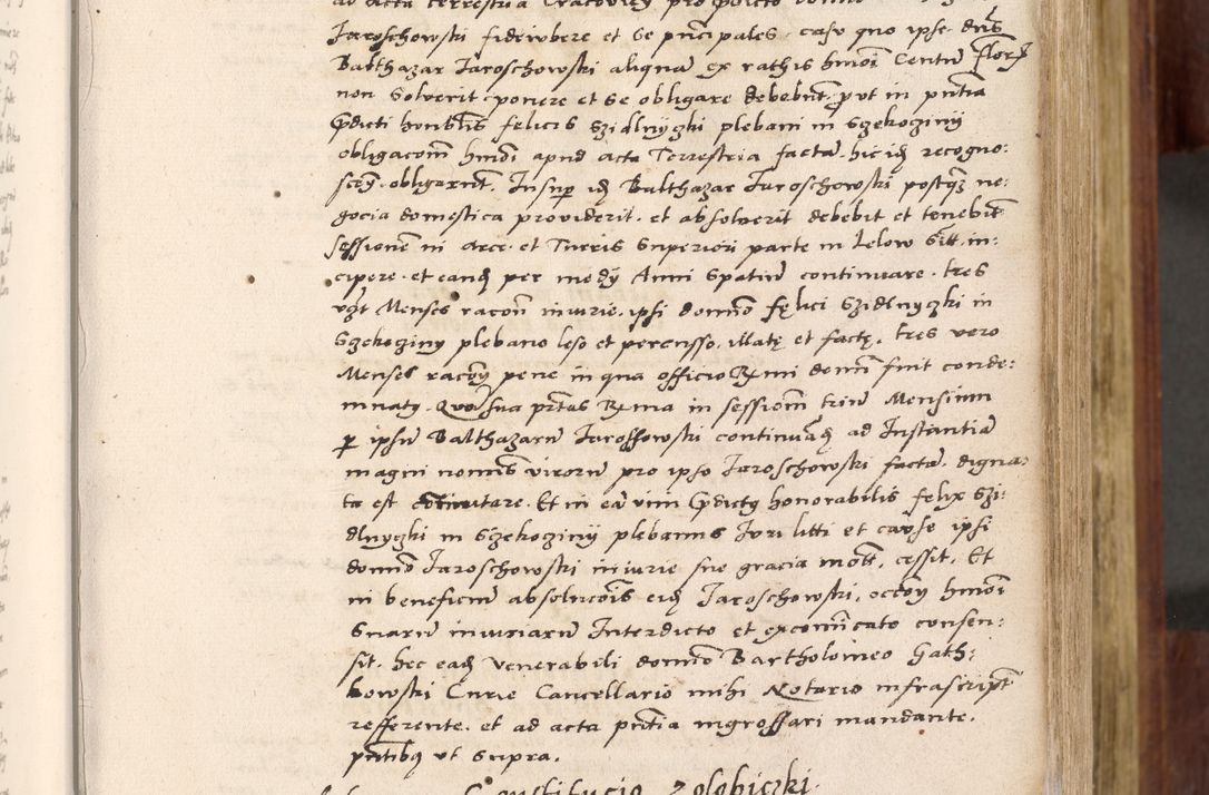 Zdjęcie nr 28 dla obiektu archiwalnego: Acta actorum coram R. D. Petro de Gamratis, nominati archiepiscopi Gnesnensis, episcopi Cracoviensis per annos 1541 et 1542 acticatorum, praesidente tunc curiase suae R. D. Bartholomaeo Gantkowski, canonico Cracoviensi, Posnaniensi cancellario, parochialis in Konopisca etc. rectore.