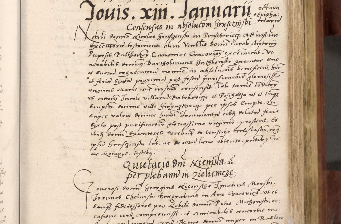 Zdjęcie nr 26 dla obiektu archiwalnego: Acta actorum coram R. D. Petro de Gamratis, nominati archiepiscopi Gnesnensis, episcopi Cracoviensis per annos 1541 et 1542 acticatorum, praesidente tunc curiase suae R. D. Bartholomaeo Gantkowski, canonico Cracoviensi, Posnaniensi cancellario, parochialis in Konopisca etc. rectore.