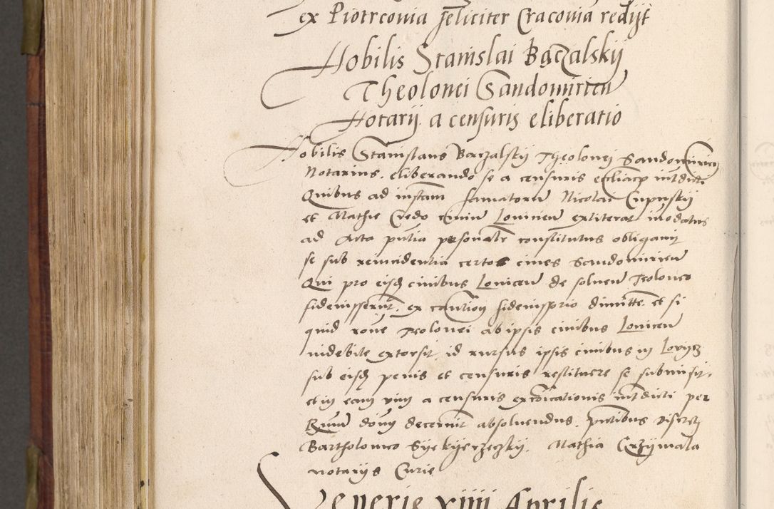 Zdjęcie nr 801 dla obiektu archiwalnego: Acta actorum coram R. D. Petro de Gamratis, nominati archiepiscopi Gnesnensis, episcopi Cracoviensis per annos 1541 et 1542 acticatorum, praesidente tunc curiase suae R. D. Bartholomaeo Gantkowski, canonico Cracoviensi, Posnaniensi cancellario, parochialis in Konopisca etc. rectore.
