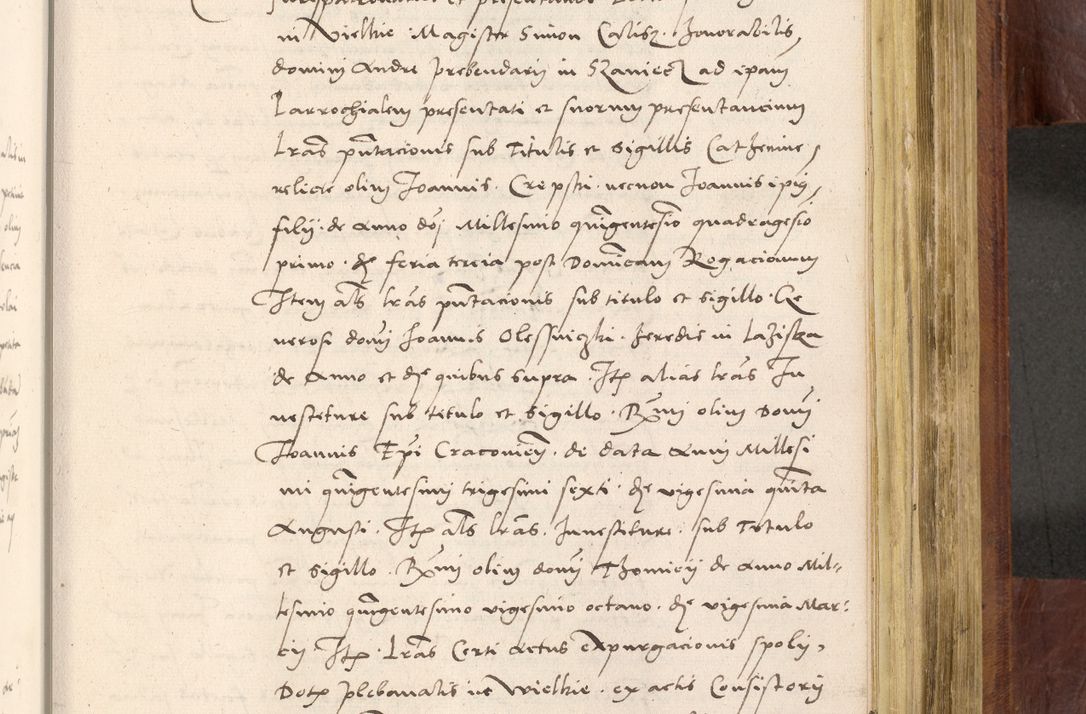 Zdjęcie nr 766 dla obiektu archiwalnego: Acta actorum coram R. D. Petro de Gamratis, nominati archiepiscopi Gnesnensis, episcopi Cracoviensis per annos 1541 et 1542 acticatorum, praesidente tunc curiase suae R. D. Bartholomaeo Gantkowski, canonico Cracoviensi, Posnaniensi cancellario, parochialis in Konopisca etc. rectore.