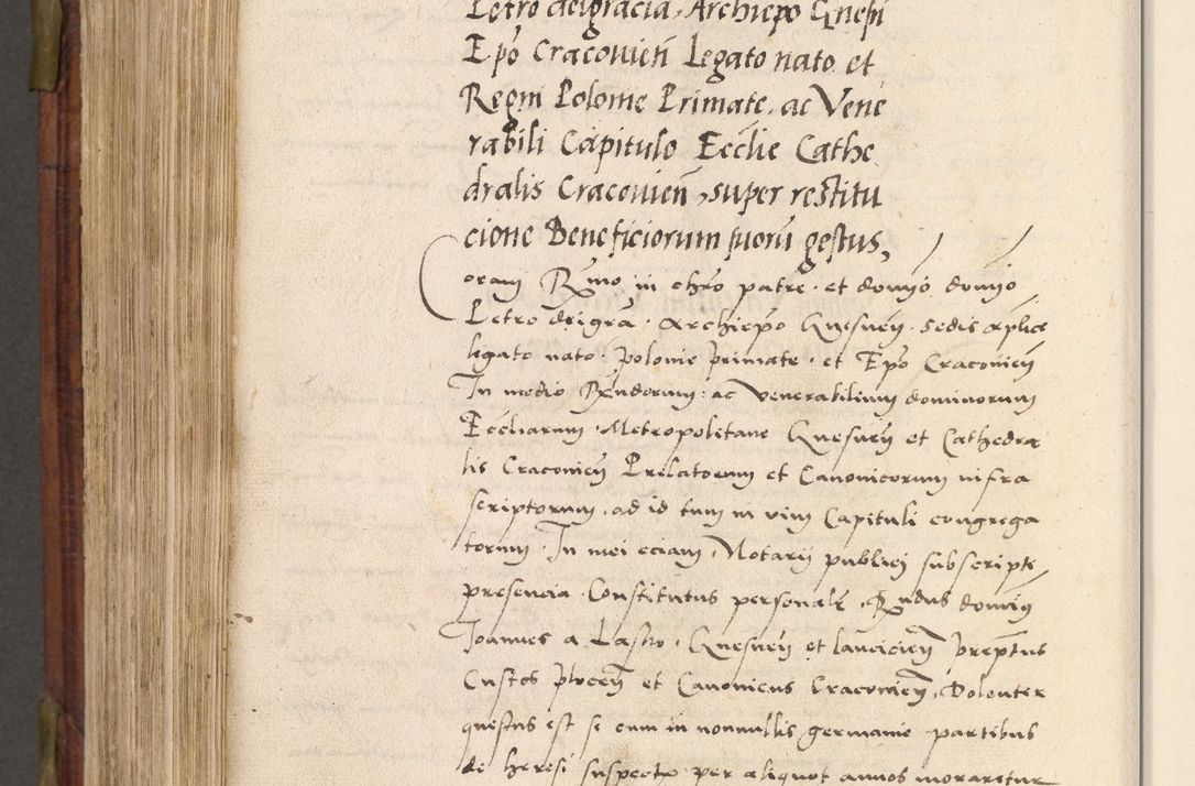 Zdjęcie nr 745 dla obiektu archiwalnego: Acta actorum coram R. D. Petro de Gamratis, nominati archiepiscopi Gnesnensis, episcopi Cracoviensis per annos 1541 et 1542 acticatorum, praesidente tunc curiase suae R. D. Bartholomaeo Gantkowski, canonico Cracoviensi, Posnaniensi cancellario, parochialis in Konopisca etc. rectore.