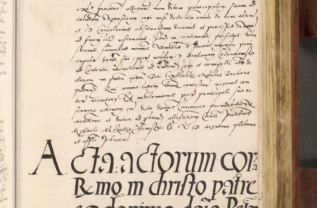Zdjęcie nr 650 dla obiektu archiwalnego: Acta actorum coram R. D. Petro de Gamratis, nominati archiepiscopi Gnesnensis, episcopi Cracoviensis per annos 1541 et 1542 acticatorum, praesidente tunc curiase suae R. D. Bartholomaeo Gantkowski, canonico Cracoviensi, Posnaniensi cancellario, parochialis in Konopisca etc. rectore.