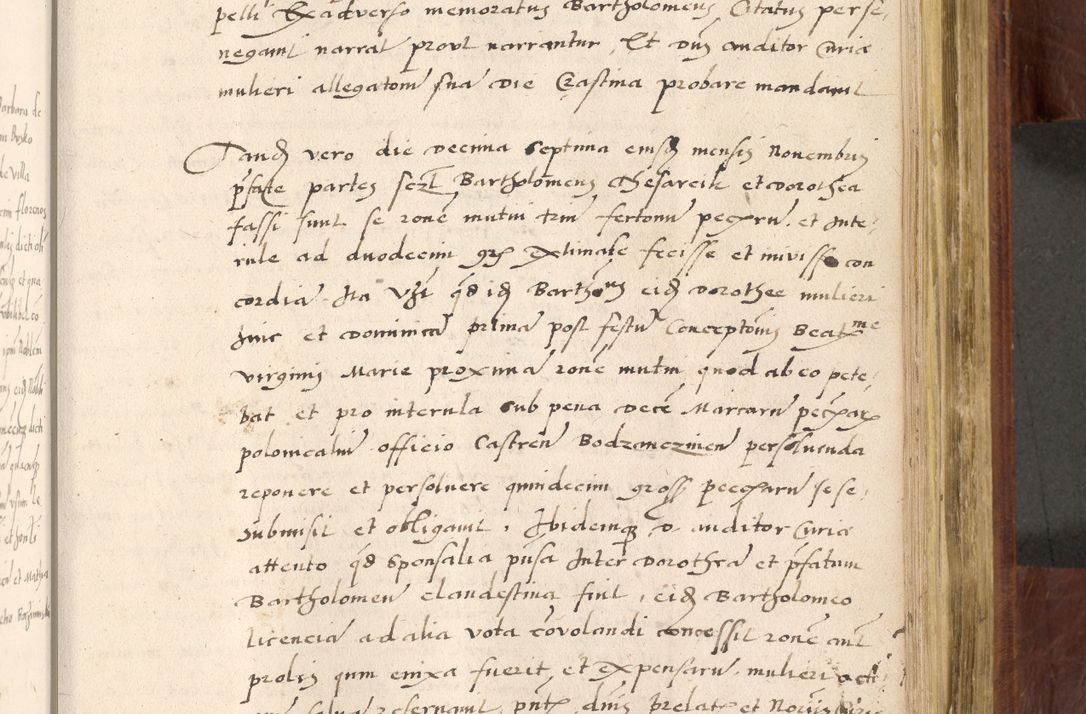 Zdjęcie nr 594 dla obiektu archiwalnego: Acta actorum coram R. D. Petro de Gamratis, nominati archiepiscopi Gnesnensis, episcopi Cracoviensis per annos 1541 et 1542 acticatorum, praesidente tunc curiase suae R. D. Bartholomaeo Gantkowski, canonico Cracoviensi, Posnaniensi cancellario, parochialis in Konopisca etc. rectore.