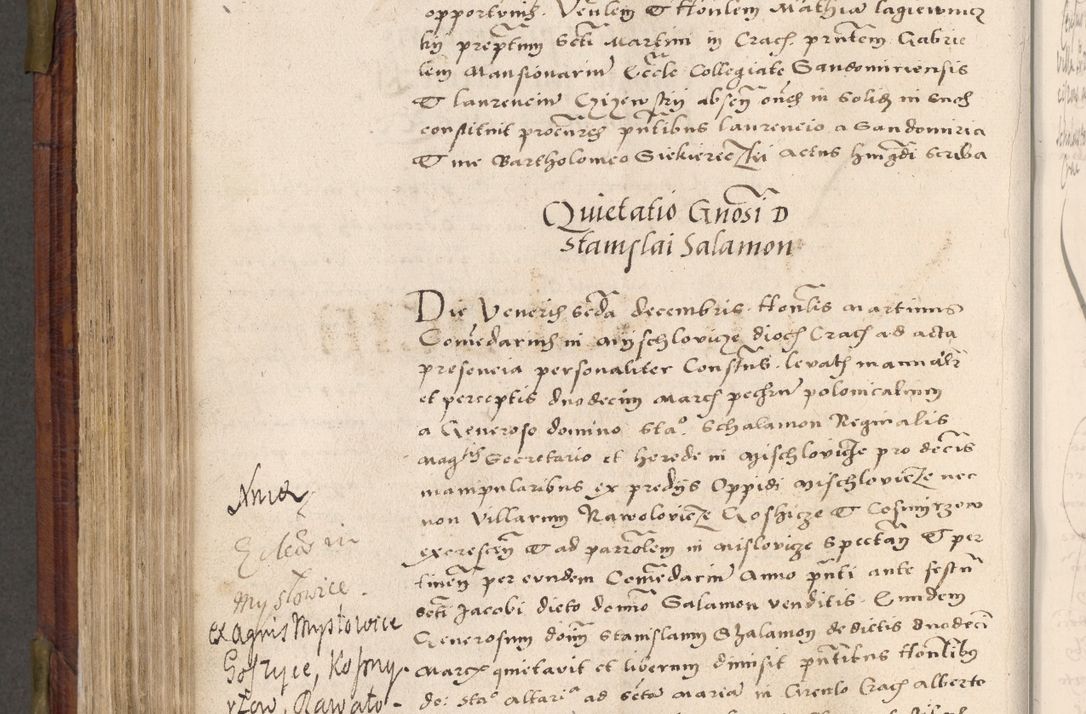 Zdjęcie nr 577 dla obiektu archiwalnego: Acta actorum coram R. D. Petro de Gamratis, nominati archiepiscopi Gnesnensis, episcopi Cracoviensis per annos 1541 et 1542 acticatorum, praesidente tunc curiase suae R. D. Bartholomaeo Gantkowski, canonico Cracoviensi, Posnaniensi cancellario, parochialis in Konopisca etc. rectore.
