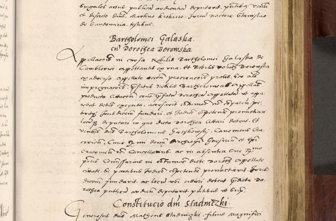 Zdjęcie nr 572 dla obiektu archiwalnego: Acta actorum coram R. D. Petro de Gamratis, nominati archiepiscopi Gnesnensis, episcopi Cracoviensis per annos 1541 et 1542 acticatorum, praesidente tunc curiase suae R. D. Bartholomaeo Gantkowski, canonico Cracoviensi, Posnaniensi cancellario, parochialis in Konopisca etc. rectore.