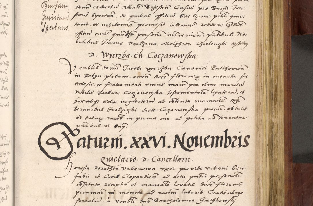 Zdjęcie nr 570 dla obiektu archiwalnego: Acta actorum coram R. D. Petro de Gamratis, nominati archiepiscopi Gnesnensis, episcopi Cracoviensis per annos 1541 et 1542 acticatorum, praesidente tunc curiase suae R. D. Bartholomaeo Gantkowski, canonico Cracoviensi, Posnaniensi cancellario, parochialis in Konopisca etc. rectore.