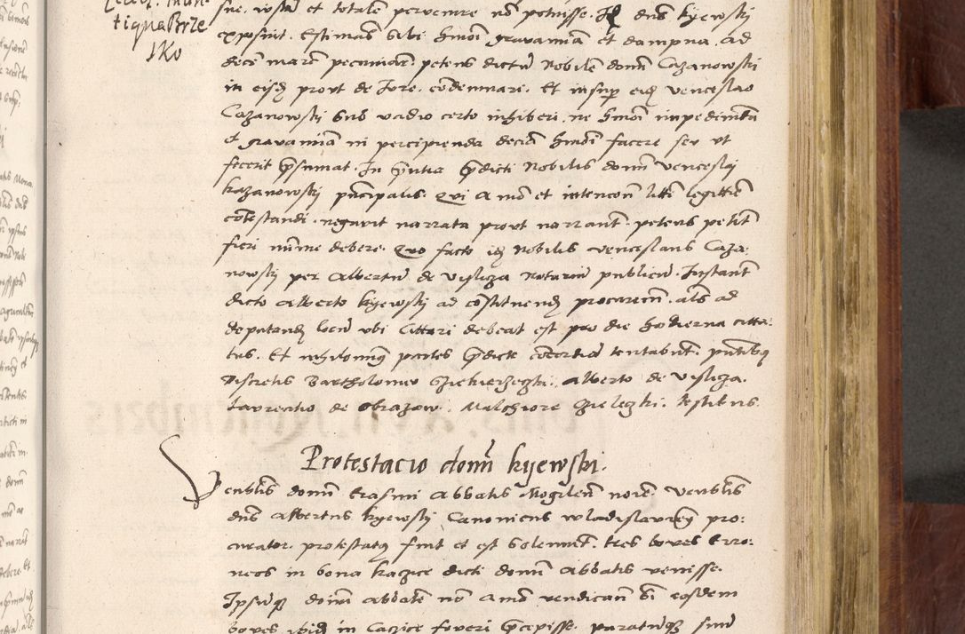 Zdjęcie nr 566 dla obiektu archiwalnego: Acta actorum coram R. D. Petro de Gamratis, nominati archiepiscopi Gnesnensis, episcopi Cracoviensis per annos 1541 et 1542 acticatorum, praesidente tunc curiase suae R. D. Bartholomaeo Gantkowski, canonico Cracoviensi, Posnaniensi cancellario, parochialis in Konopisca etc. rectore.