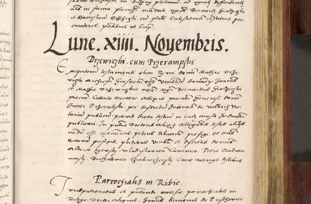 Zdjęcie nr 564 dla obiektu archiwalnego: Acta actorum coram R. D. Petro de Gamratis, nominati archiepiscopi Gnesnensis, episcopi Cracoviensis per annos 1541 et 1542 acticatorum, praesidente tunc curiase suae R. D. Bartholomaeo Gantkowski, canonico Cracoviensi, Posnaniensi cancellario, parochialis in Konopisca etc. rectore.
