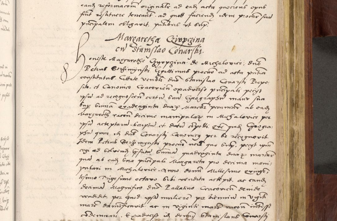 Zdjęcie nr 552 dla obiektu archiwalnego: Acta actorum coram R. D. Petro de Gamratis, nominati archiepiscopi Gnesnensis, episcopi Cracoviensis per annos 1541 et 1542 acticatorum, praesidente tunc curiase suae R. D. Bartholomaeo Gantkowski, canonico Cracoviensi, Posnaniensi cancellario, parochialis in Konopisca etc. rectore.