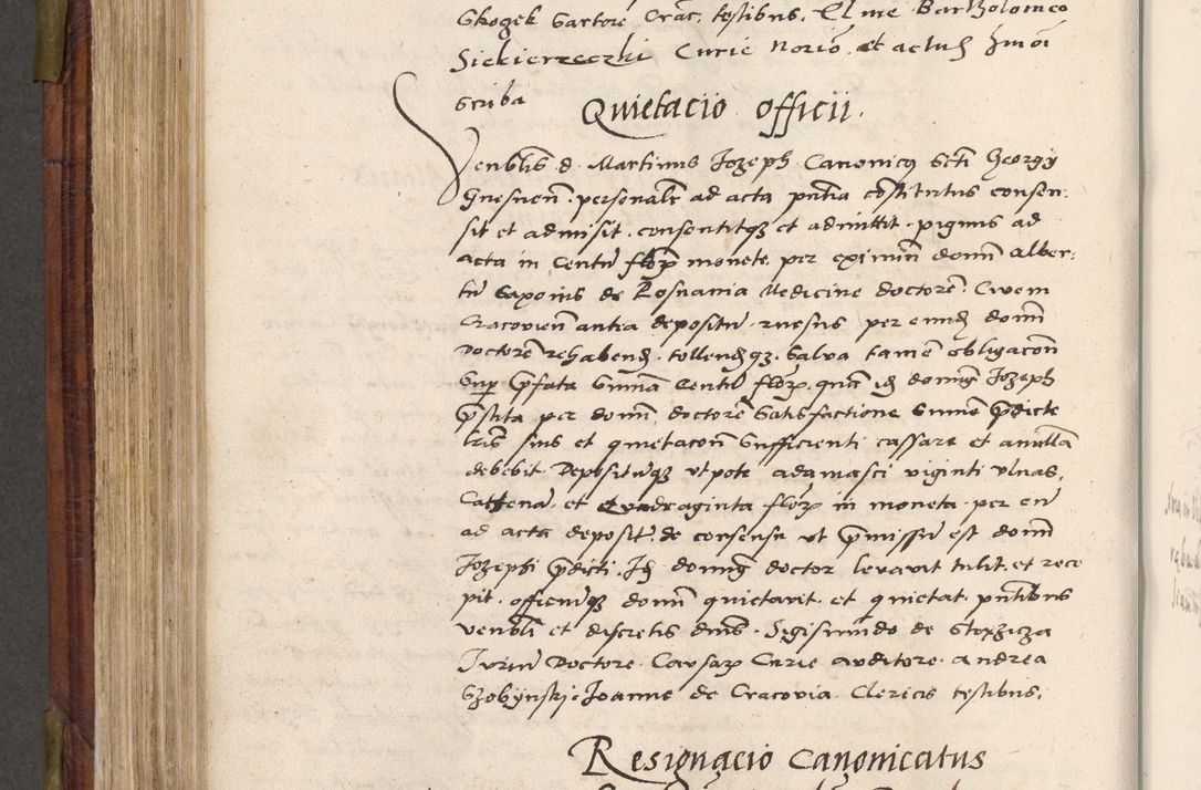 Zdjęcie nr 543 dla obiektu archiwalnego: Acta actorum coram R. D. Petro de Gamratis, nominati archiepiscopi Gnesnensis, episcopi Cracoviensis per annos 1541 et 1542 acticatorum, praesidente tunc curiase suae R. D. Bartholomaeo Gantkowski, canonico Cracoviensi, Posnaniensi cancellario, parochialis in Konopisca etc. rectore.