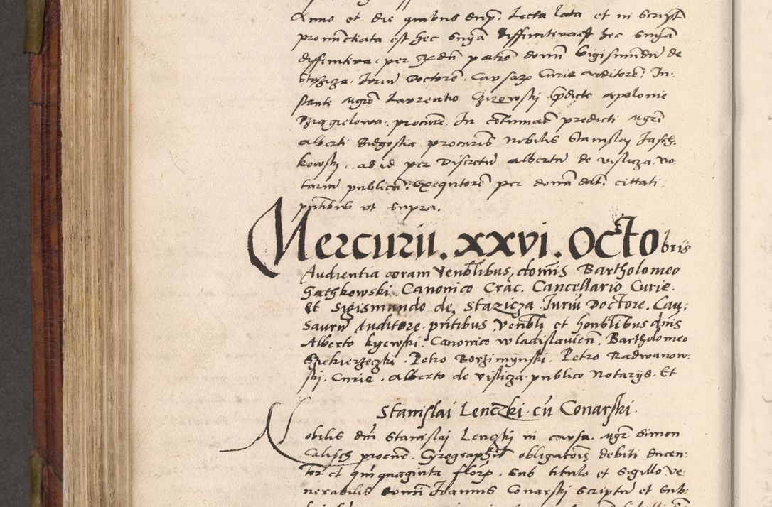 Zdjęcie nr 537 dla obiektu archiwalnego: Acta actorum coram R. D. Petro de Gamratis, nominati archiepiscopi Gnesnensis, episcopi Cracoviensis per annos 1541 et 1542 acticatorum, praesidente tunc curiase suae R. D. Bartholomaeo Gantkowski, canonico Cracoviensi, Posnaniensi cancellario, parochialis in Konopisca etc. rectore.