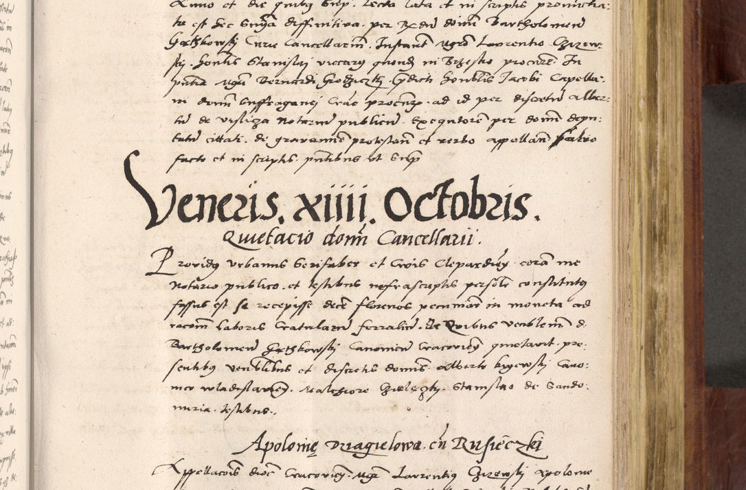 Zdjęcie nr 520 dla obiektu archiwalnego: Acta actorum coram R. D. Petro de Gamratis, nominati archiepiscopi Gnesnensis, episcopi Cracoviensis per annos 1541 et 1542 acticatorum, praesidente tunc curiase suae R. D. Bartholomaeo Gantkowski, canonico Cracoviensi, Posnaniensi cancellario, parochialis in Konopisca etc. rectore.