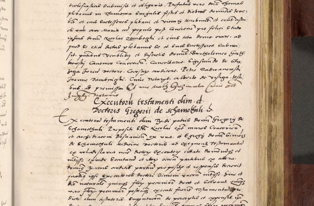 Zdjęcie nr 504 dla obiektu archiwalnego: Acta actorum coram R. D. Petro de Gamratis, nominati archiepiscopi Gnesnensis, episcopi Cracoviensis per annos 1541 et 1542 acticatorum, praesidente tunc curiase suae R. D. Bartholomaeo Gantkowski, canonico Cracoviensi, Posnaniensi cancellario, parochialis in Konopisca etc. rectore.