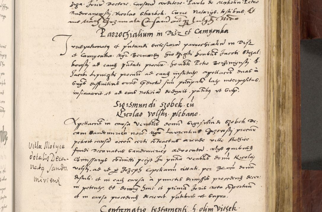 Zdjęcie nr 496 dla obiektu archiwalnego: Acta actorum coram R. D. Petro de Gamratis, nominati archiepiscopi Gnesnensis, episcopi Cracoviensis per annos 1541 et 1542 acticatorum, praesidente tunc curiase suae R. D. Bartholomaeo Gantkowski, canonico Cracoviensi, Posnaniensi cancellario, parochialis in Konopisca etc. rectore.