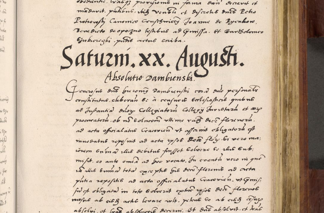 Zdjęcie nr 432 dla obiektu archiwalnego: Acta actorum coram R. D. Petro de Gamratis, nominati archiepiscopi Gnesnensis, episcopi Cracoviensis per annos 1541 et 1542 acticatorum, praesidente tunc curiase suae R. D. Bartholomaeo Gantkowski, canonico Cracoviensi, Posnaniensi cancellario, parochialis in Konopisca etc. rectore.