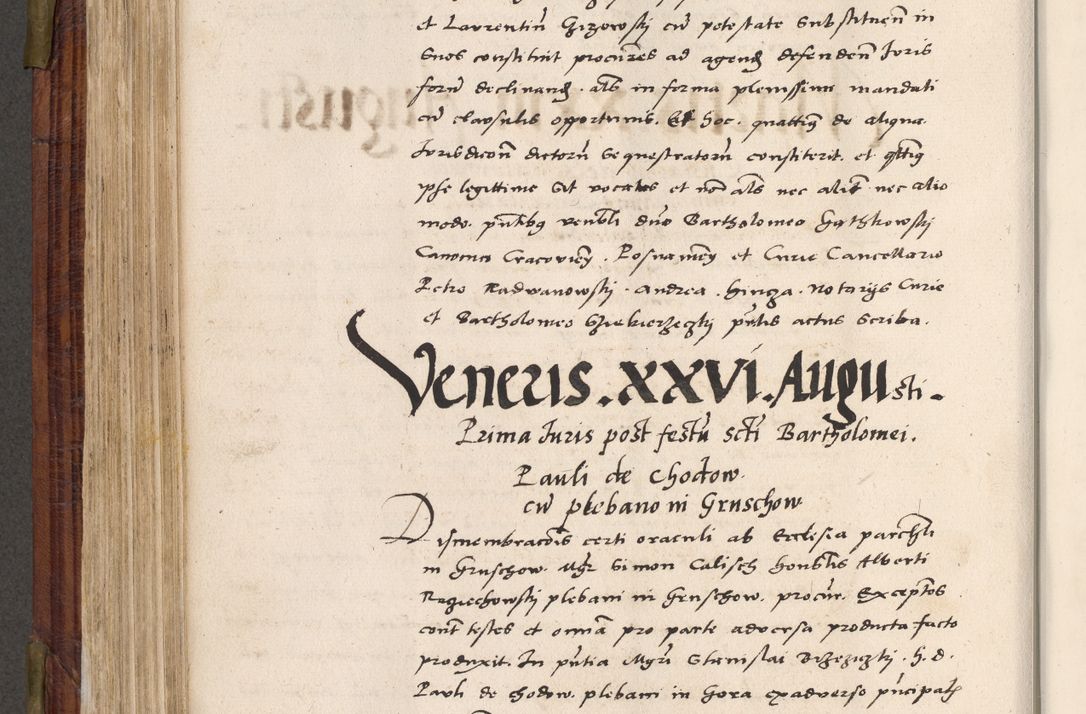 Zdjęcie nr 435 dla obiektu archiwalnego: Acta actorum coram R. D. Petro de Gamratis, nominati archiepiscopi Gnesnensis, episcopi Cracoviensis per annos 1541 et 1542 acticatorum, praesidente tunc curiase suae R. D. Bartholomaeo Gantkowski, canonico Cracoviensi, Posnaniensi cancellario, parochialis in Konopisca etc. rectore.
