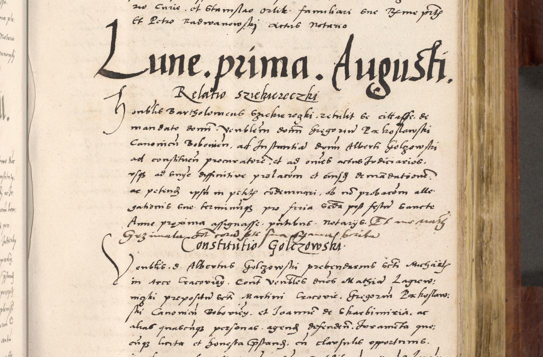 Zdjęcie nr 424 dla obiektu archiwalnego: Acta actorum coram R. D. Petro de Gamratis, nominati archiepiscopi Gnesnensis, episcopi Cracoviensis per annos 1541 et 1542 acticatorum, praesidente tunc curiase suae R. D. Bartholomaeo Gantkowski, canonico Cracoviensi, Posnaniensi cancellario, parochialis in Konopisca etc. rectore.