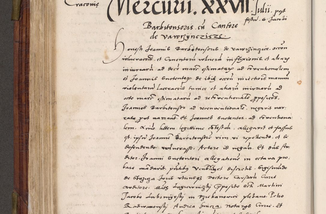Zdjęcie nr 419 dla obiektu archiwalnego: Acta actorum coram R. D. Petro de Gamratis, nominati archiepiscopi Gnesnensis, episcopi Cracoviensis per annos 1541 et 1542 acticatorum, praesidente tunc curiase suae R. D. Bartholomaeo Gantkowski, canonico Cracoviensi, Posnaniensi cancellario, parochialis in Konopisca etc. rectore.