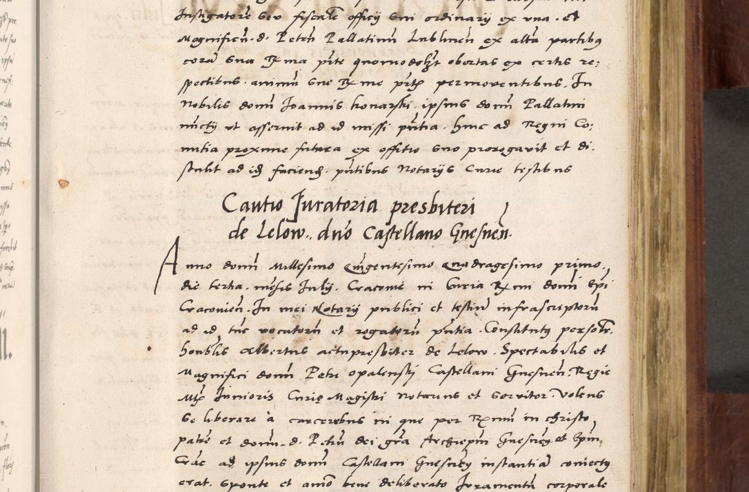 Zdjęcie nr 418 dla obiektu archiwalnego: Acta actorum coram R. D. Petro de Gamratis, nominati archiepiscopi Gnesnensis, episcopi Cracoviensis per annos 1541 et 1542 acticatorum, praesidente tunc curiase suae R. D. Bartholomaeo Gantkowski, canonico Cracoviensi, Posnaniensi cancellario, parochialis in Konopisca etc. rectore.